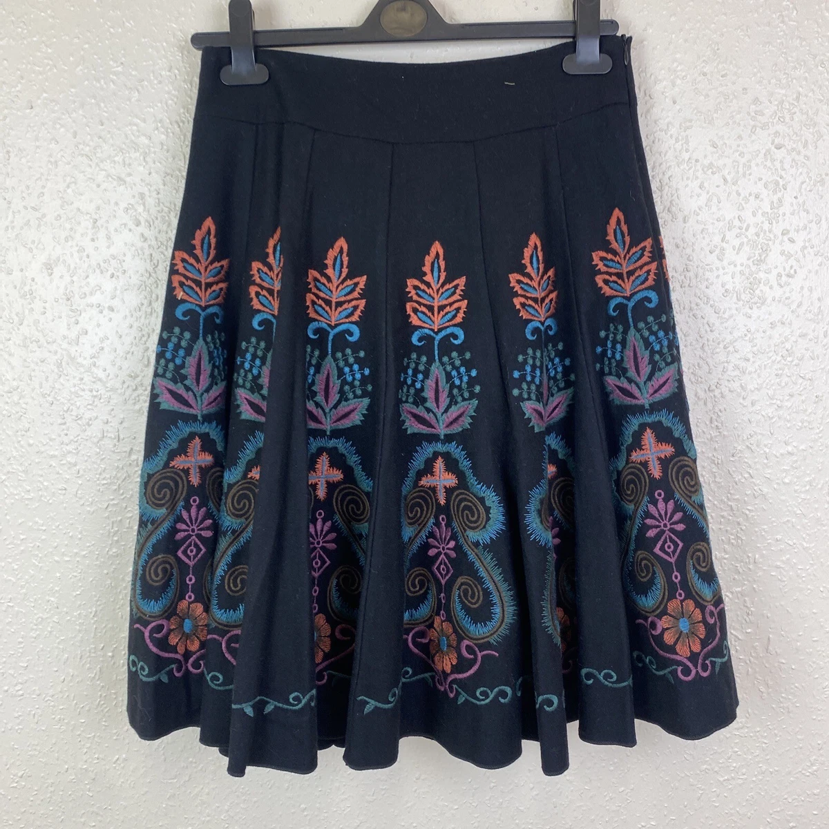 Flared clearance embroidered skirt