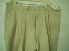 ORVIS Men's Flat Front Khaki Pant Size 32 CUFFED - NEW with Tag 58