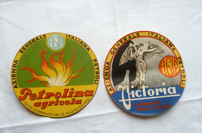 LOTTO DI ETICHETTE AGIP BENZINA PETROLIO ANNI 30 AUTARCHIA REGNO