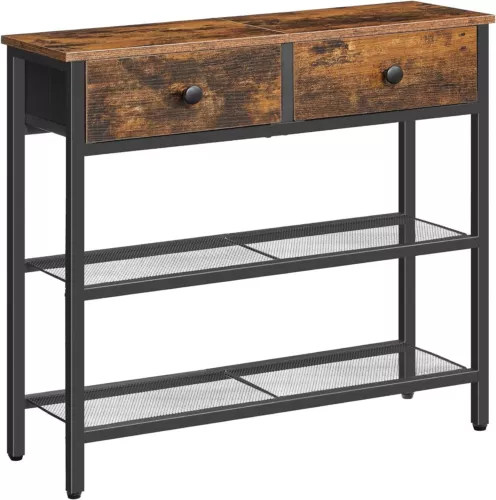 Konsolentisch Flurtisch mit Schublade Sofatisch 75 x 24 x 75 cm für Eingang - Bild 1 von 9