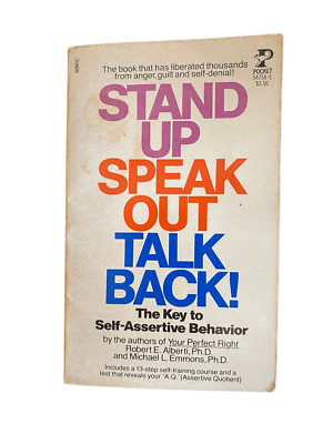 Stand Up Speak Out Talk Back The Key To Self Assertive Behavior Paperback Book