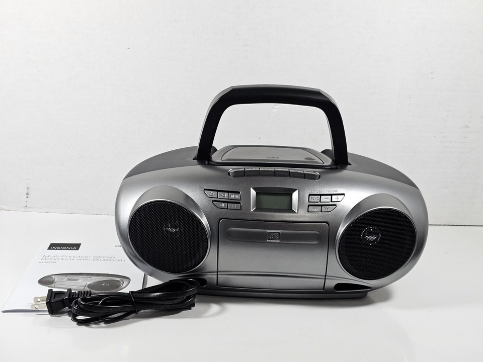 Insignia - AM/FM Radio Portable CD Boombox with Bluetooth - Light Stays ...