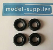 Dinky 19mm Black Smooth Reproduction Tyres fit Guy & Bedford (set of 4)