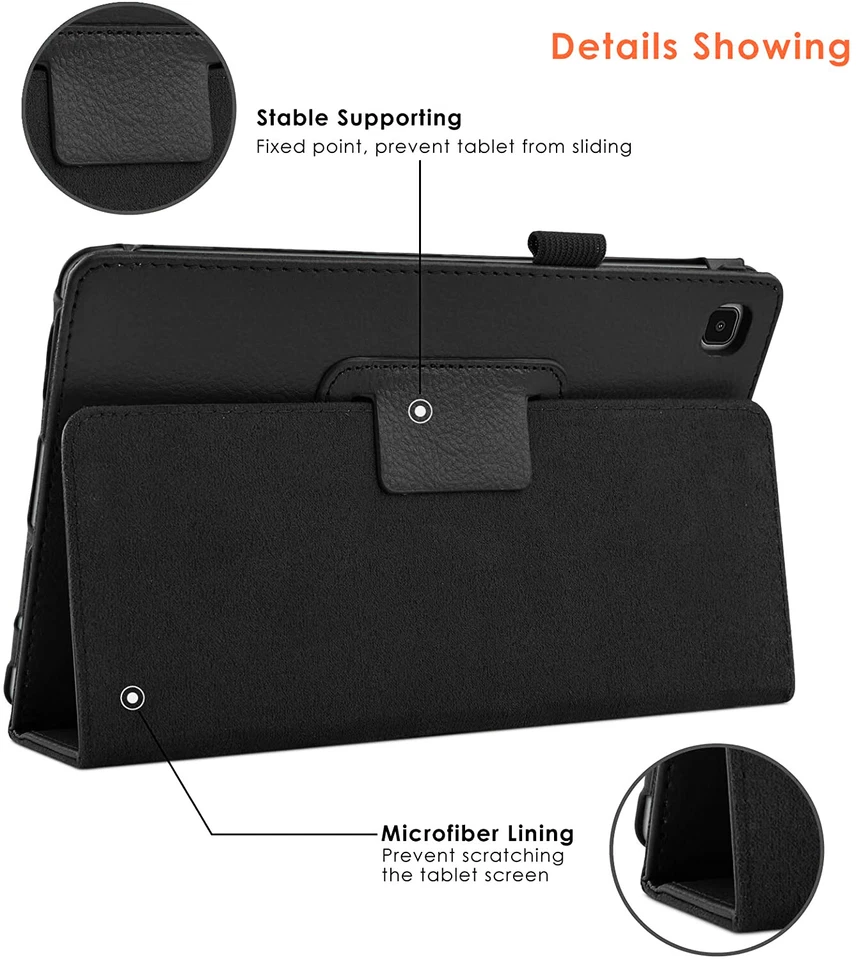 For Samsung Galaxy Tab A A7 S6 A8 S7 T220 T500 P610 T580 X200 Leather Case Cover - Image 3 of 4