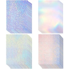 36 Sheets Holographic Sticker Paper A4 Size Vinyl Lamination Sticker Film