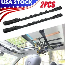 5 Slot Vehicle Fishing Rod Rack Pole Holder Belt Strap Carrier Truck SUV Car
