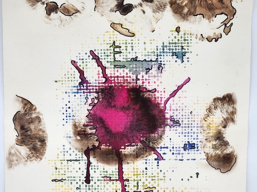 Larry Volk Mixed Media Painting: "The Soul Collector" Signed 13.5" x 22.5" - Picture 6 of 7