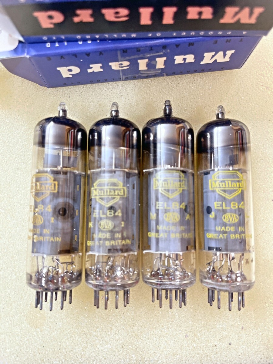 Mullard EL84 6BQ5 7189 Yellow Prints O getter NOS Testing
