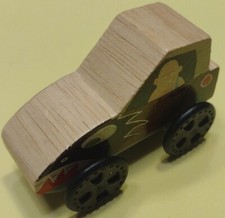 2011 Kidkraft Wood  Plastic Car Toddler Preschool Age Toy Dual Sided Hot Rod   