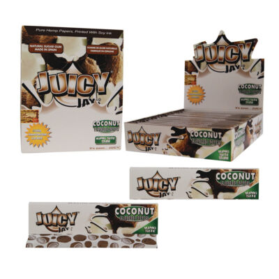 1 Box (24x) Juicy Jay's King Size flavoured Papers ''Coconut'' Kokosnuss