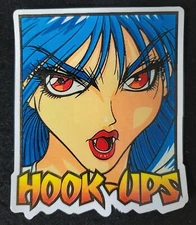 HOOK UPS STICKER VINTAGE "MY VAMPIRE BEAUTY" 3 3/8 X 4 1/8" GLOSSY 