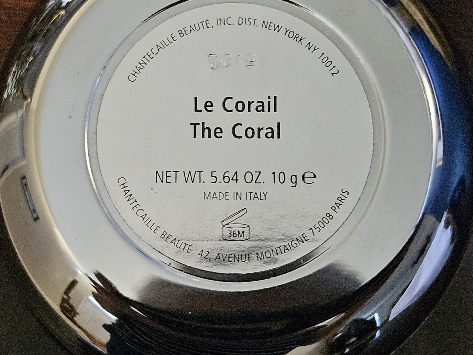 RARE LE JAY STRONGWATER CHANTECAILLE CORAL POWDER CRYSTAL ENAMEL COMPACT MIRROR