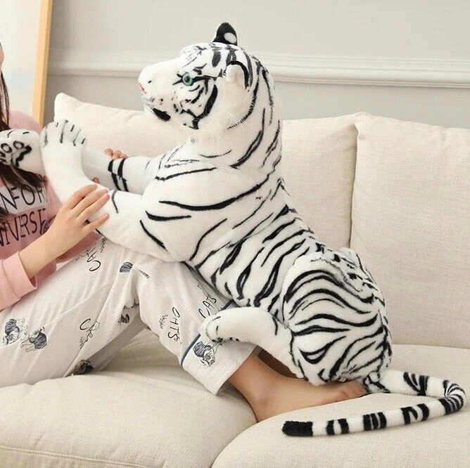 12 Inch Siberian Tiger  Stuffed Animal Plush Toys Toddler Doll Kids Gifts - Image 2 of 3