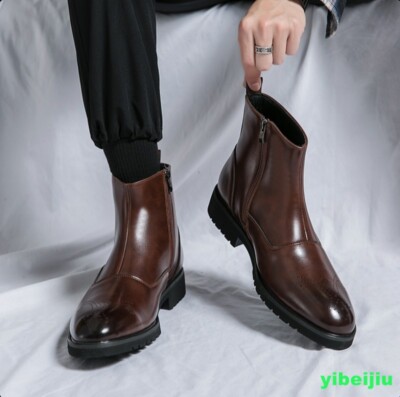 Men's Formal Business Casual Dress Ankle Boots High Top Short Shoes Chukka  Retro | eBay