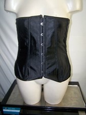 Women's Black Corset large fits 6 8 W/"G" string Slimming Wrap Belt Waist