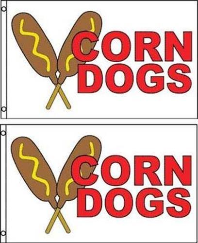 Corn Dogs Polyester Flag Banner Sign (Pack of 2) - Picture 1 of 1