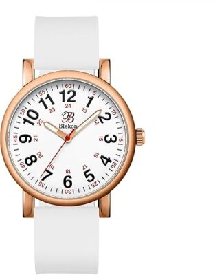 Blekon Nurse Watch Scrub Colors Easy-Read Dial Water Resistant Medical