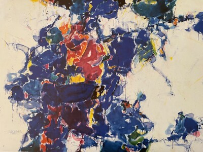 SAM FRANCIS, AROUND THE BLUES, 1957/62, RARE 1990 TATE GALLERY ART