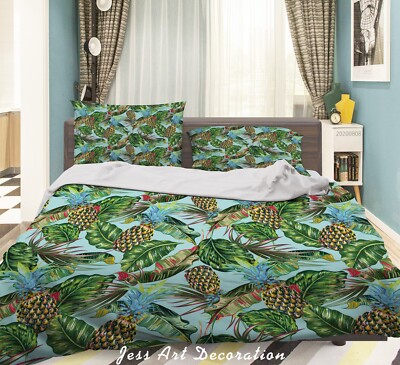 3D Pineapple Leaves Pattern Quilt Cover Set Duvet Cover Bedding Pillowcases