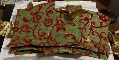 LOT OF 20 NEW Small GREEN/RED Velvet Jewelry Gift Favors Party String Bag Pouch