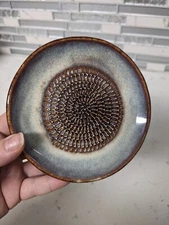 Handmade Stoneware Garlic Ginger Grater 5” Round