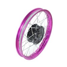 Alufelge lila, Speichen verchromt f&uuml;r Simson S51 S50 S53 KR51 Schwalbe Duo Star