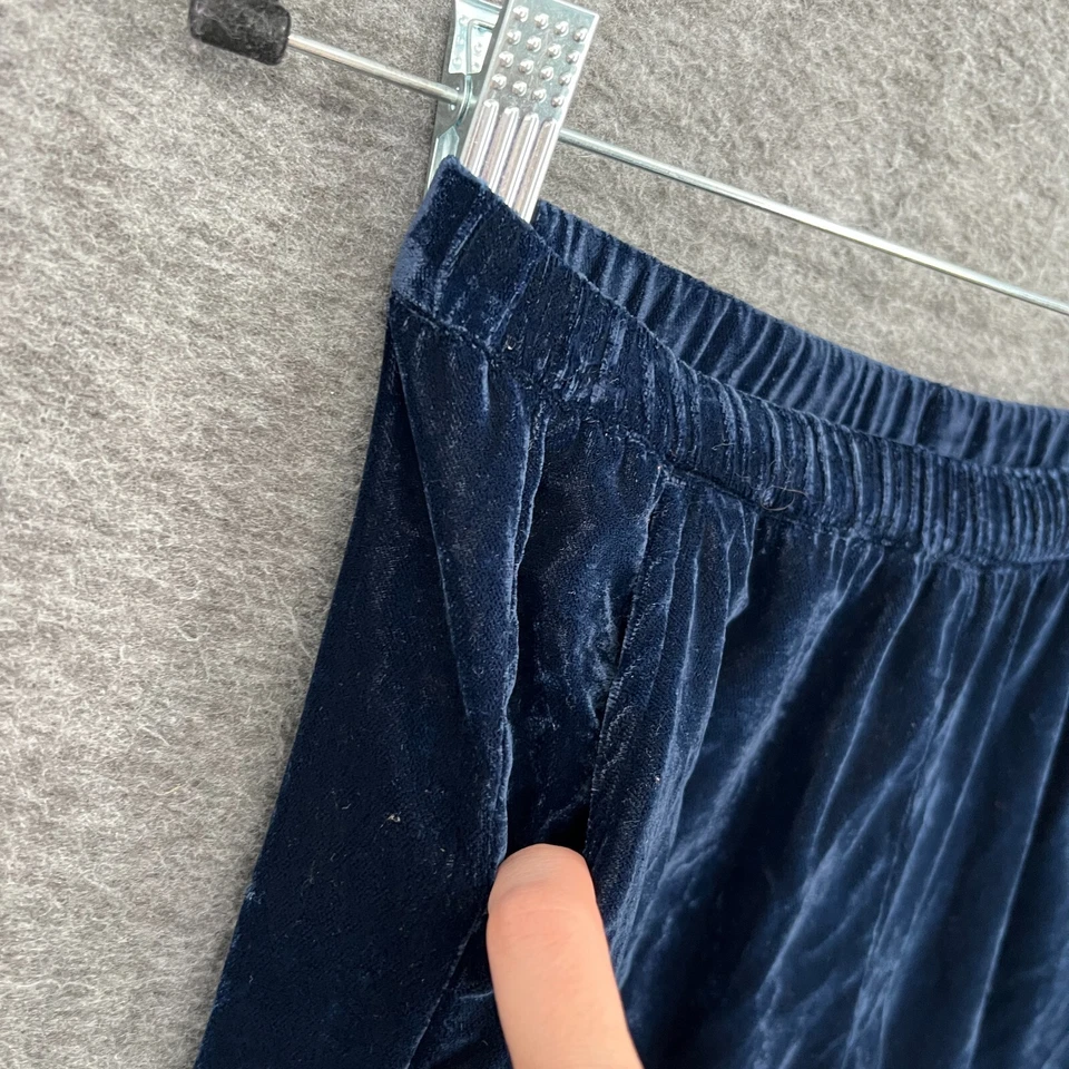 Pantalones Gymboree Niñas Talla XS 4 Azul Marino Terciopelo Aplastado Pull On Jogger Nuevos con Etiquetas Foto 2 de 4