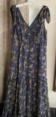 Anthropologie Ranna Gill Lyndsey Shimmer Maxi Midi Dress Boho Gr. M Neu mit Etikett - Bild 19 von 20
