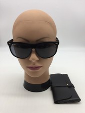 Ray-Ban Unisex Matte Black Frame Designer Sunglasses 60-18-140 Grey Lenses