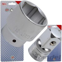 "Bgs 46 Mm Nuss 3/4\" + Adapter Reduzierung Auf 1/2\" Knarre SteckschlÜSsel Ratsche"