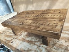 Extra rustic, super chunky coffee table. Handmade. Dark oak wax.