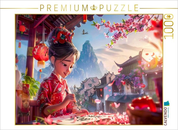 Calvendo Puzzle The Art Of Calligraphy | 1000 Pieces, Finished Size 25.2 × 18.9-image