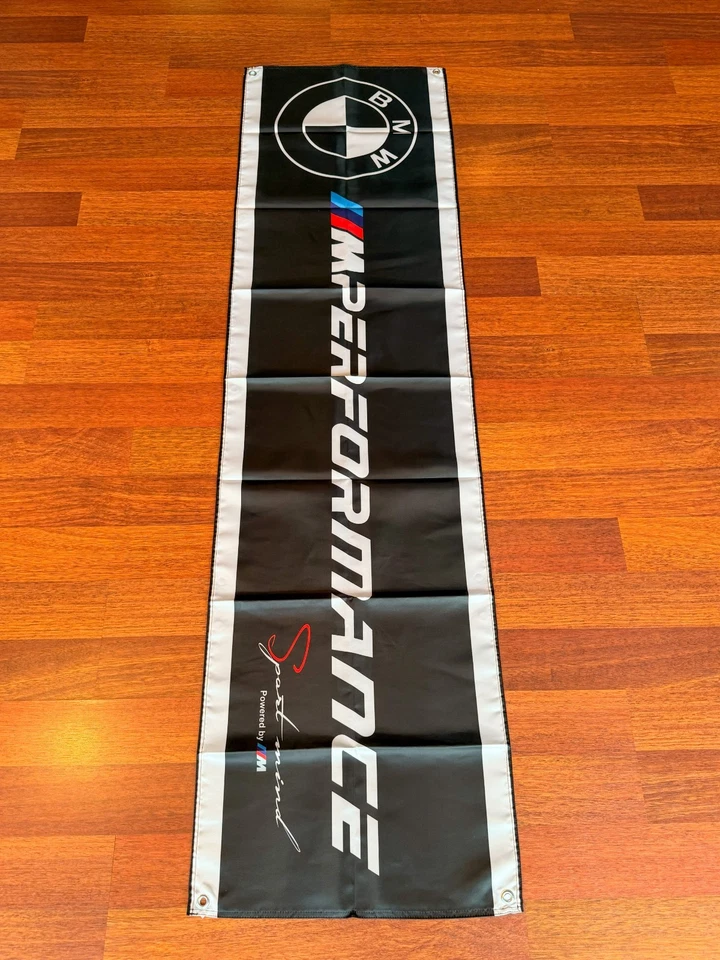 Bandeira BMW M Performance Motorsport - 180 × 45 cm (70,8” × 17,7”) - Imagem 4 de 4