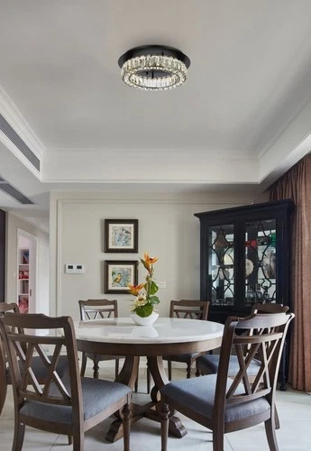 Elegant Lighting 3503F18 Monroe 18"W LED Semi-Flush Ceiling - Black - Picture 2 of 12