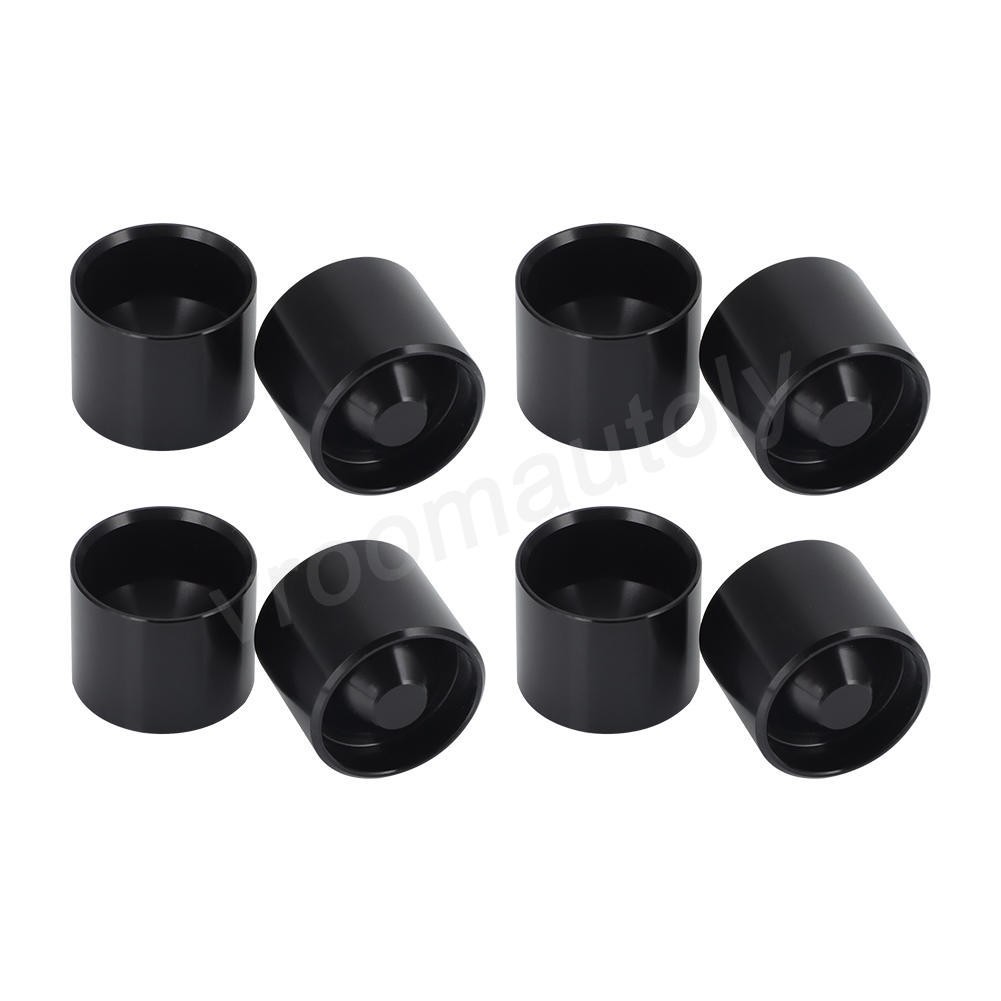 Lot De 8 Tasses De Rangement Cachées Pour Lampes De Poche Maglite C Cell - Aluminium Anodisé Noir - Neuf