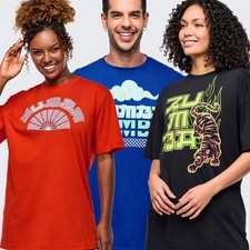 Zumba Eastern Flavor Unisex Tee - 1 Size Fits Most Choose Red, Blue or Black 