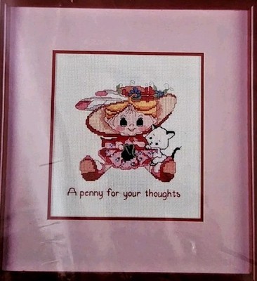 Vintage Wee Winsomes  A Penny For Your Thoughts  Cross Stitch Kit Sealed 1984