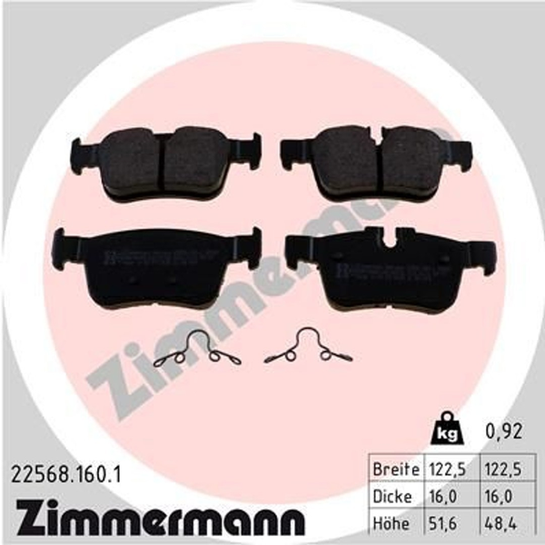 Zimmermann BremsbelÄGe Volvo S60 224 S90 234 V60 225 227 V90 235 236 XC60 246-image