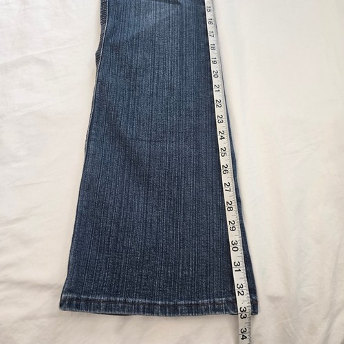 VINTAGE Etam Low Rise Flare Bootcut Jeans Y2K W27 L33 Stretch Denim UK 8 US 4-6 - Bild 6 von 11