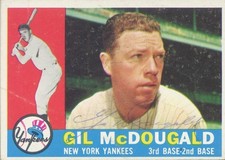 GIL McDOUGALD - TRADING/SPORTS CARD SIGNED