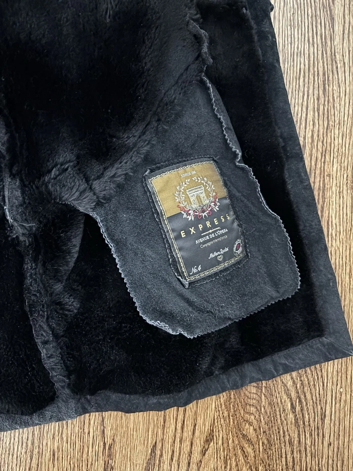 Abrigo Express Campagne de Colección Años 80 Talla Grande Gamuza Genuina Imitación Piel de Oveja S Foto 2 de 4