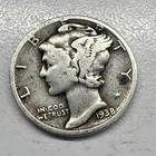 1938-D MERCURY SILVER DIME Actual Coin Check My Store FREE SHIP Silver $118 Oz