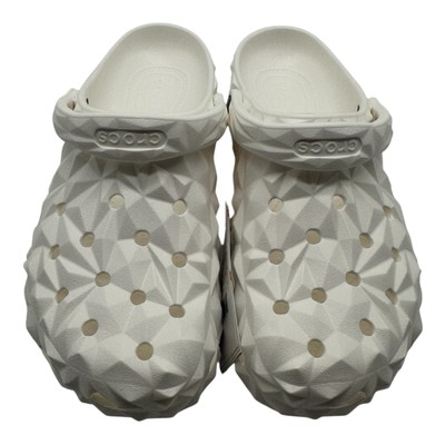Crocs‎ Classic Geometric Clogs Men\'s Size 11 White Slides Sandals 209563-100 Crocs Classic Geometric Clog Slides Sandal 209563-100 White  main image 3