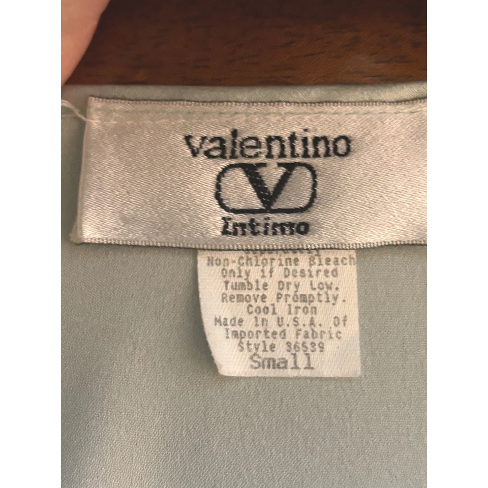 Vestido Valentino Intimo Manga Larga Encaje Recortado Satén S/M Italia VACACIONES Foto 3 de 4