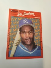 1990 Donruss Bonus MVP Bo Jackson #BC-1 Darker Blue Hat, No After Inc On Back