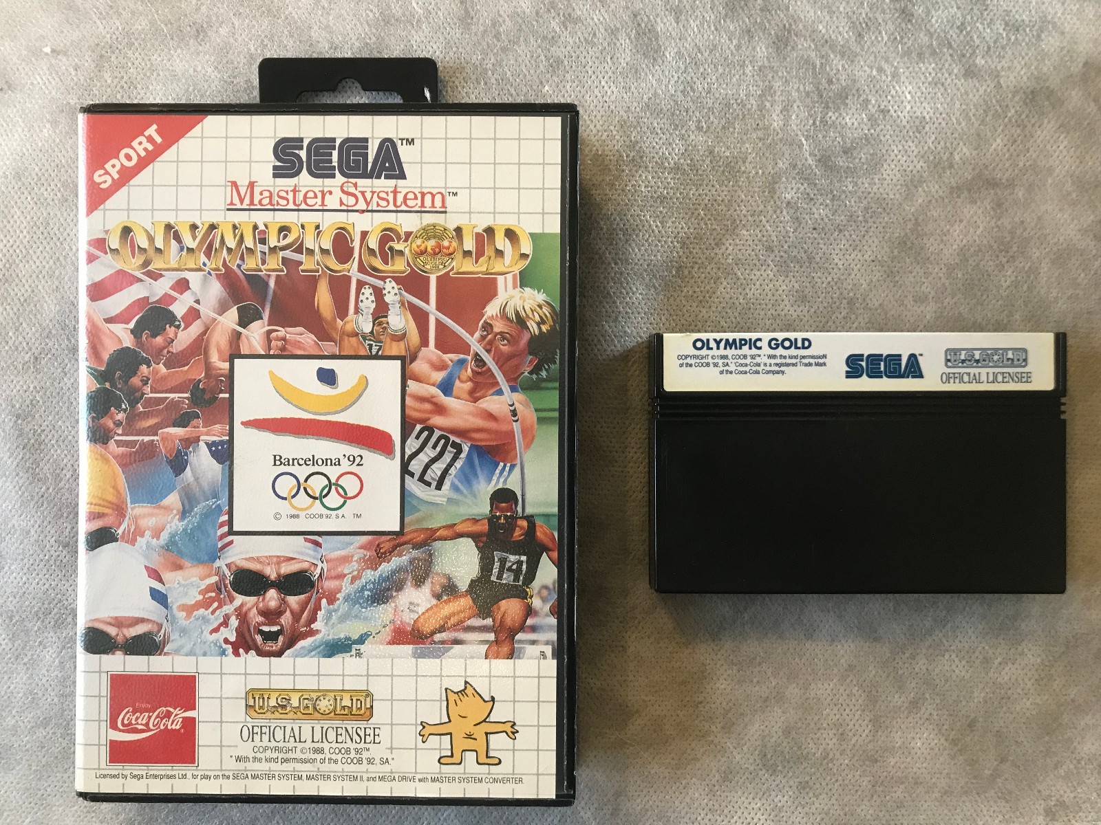 JEU SEGA MASTER SYSTEM OLYMPIC GOLD BARCELONA 92 EN BOITE TESTE