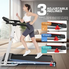 Treadmill Machine with 26.2" x 11" Desktop, 16" x 42" Running Belt Treadmill Pad