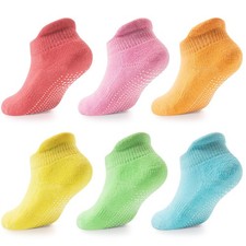 Non Slip Grip Ankle Socks Boys Girls Skid Babies Toddlers Kids 0-10 Years
