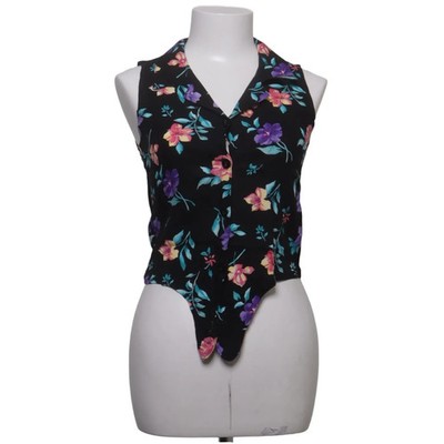 Basic Editions, Top, Größe: XL, Schwarz/Mehrfarbig, Viskose, Blumen, Damen #baw