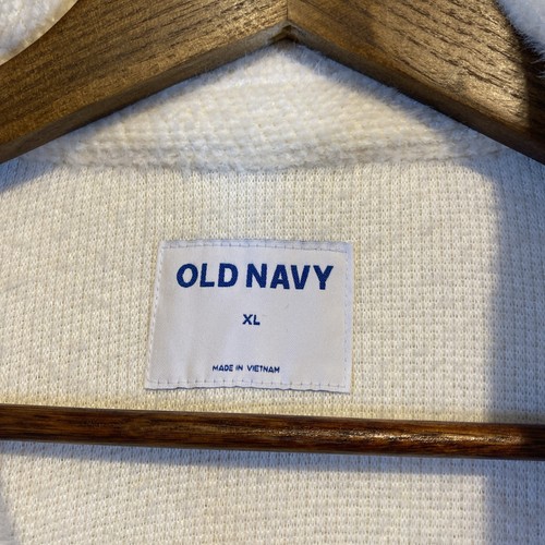 Old Navy Shacket Women’s Sz XL Ivory Button Front Plush Soft Cozy Comfy Classic - Picture 8 of 12